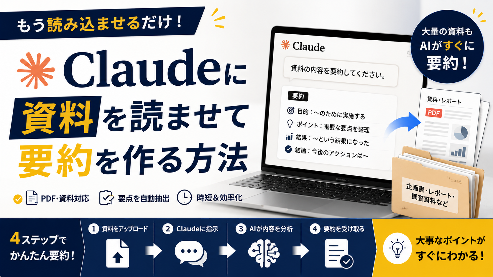 Claudeに資料を読ませて要約を作る方法