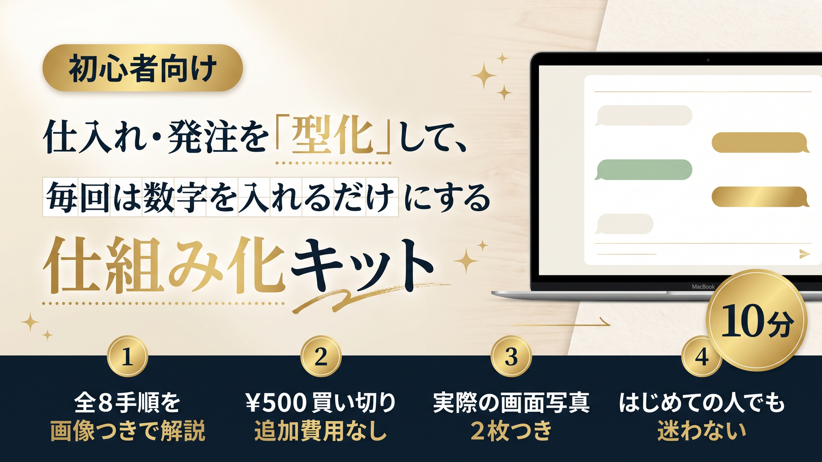 仕入れ・発注を「型化」して、毎回は数字を入れるだけにする仕組み化キット