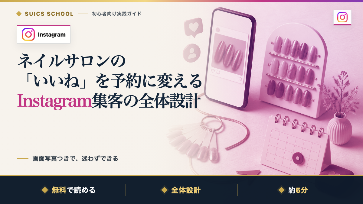 ネイルサロンのInstagram集客｜「いいね」を予約に変える5つの悩みと解決の全体設計